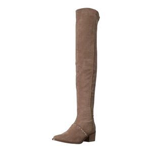 Report Women's Zaria Over The Knee Boot Taupe Faux Suede Boots Size 9